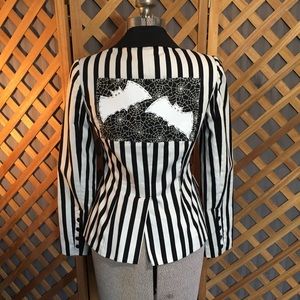 Striped Tuxedo Jacket Goth Victorian DIY Patch